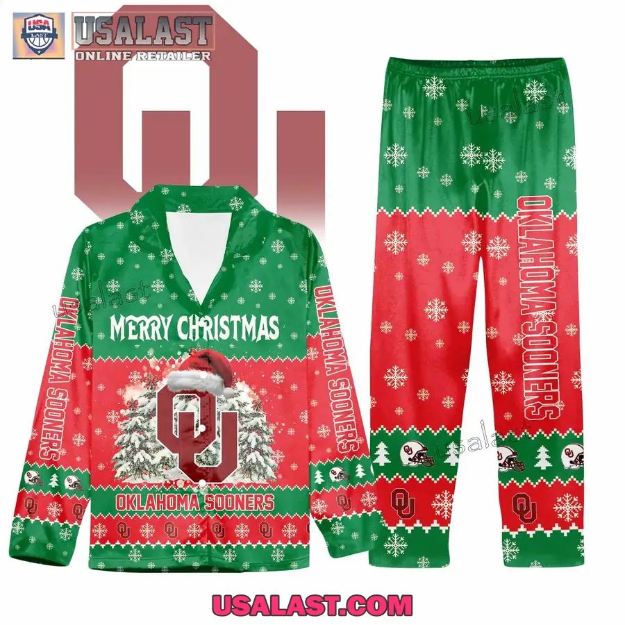 Oklahoma Sooners Button Pajamas Set