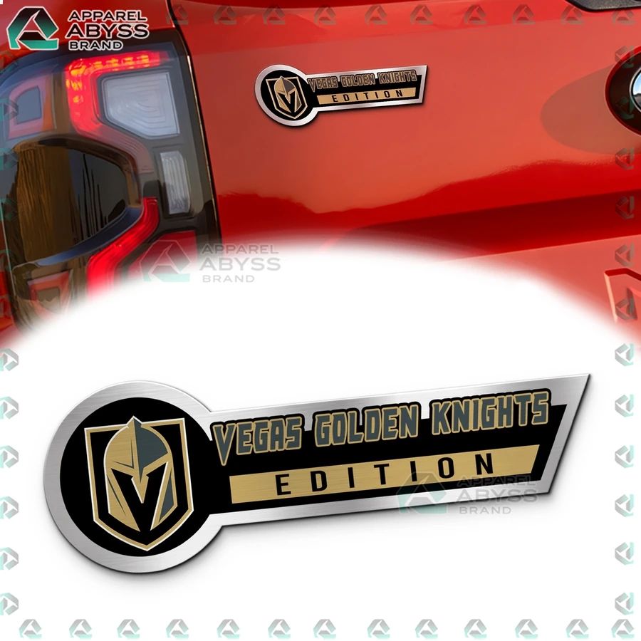 Vegas Golden Knights Edition 3D Engraved Car Name Emblem