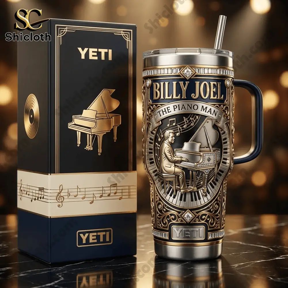 Billy Joel The Piano Man 40oz Yeti Tumbler With Handle