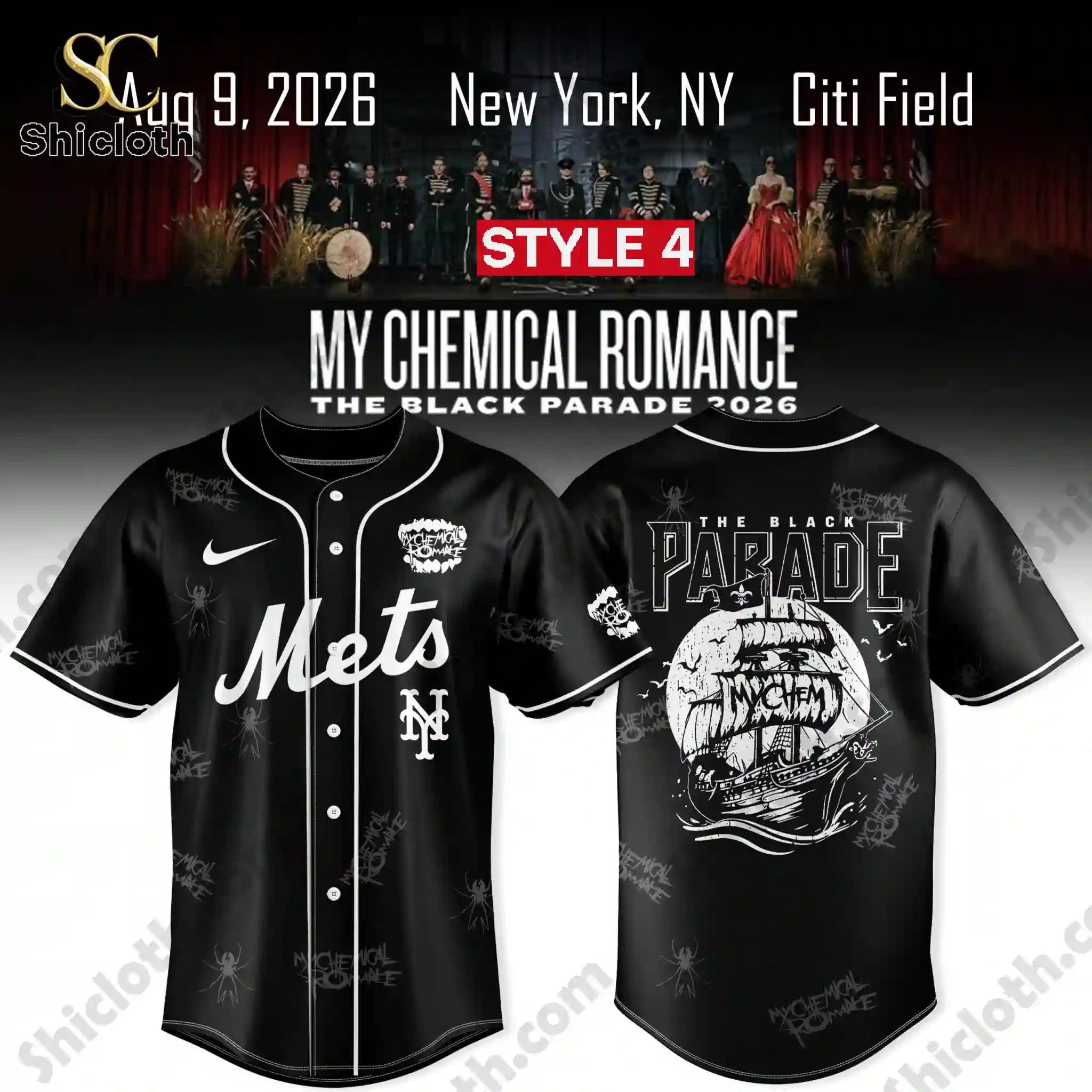 New York Mets x My Chemical Romance The Black Parade 2026 Jersey