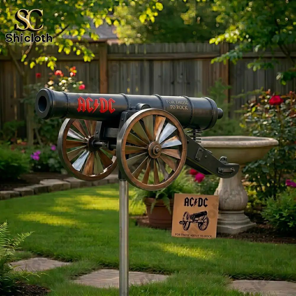 ACDC Band For Those About to Rock Cannon Wind Spinner For Garden