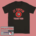 Texas Tech Basketball Jt Toppin Name Number Ball T-shirt