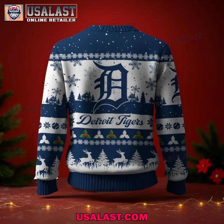 Detroit Tigers Ugly Christmas Sweater Jumper