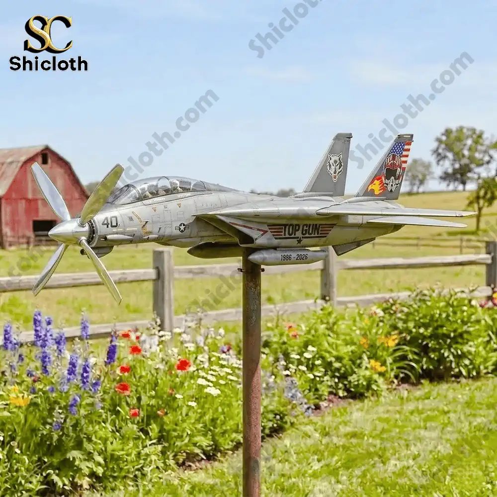 Gun F-14 Tomcat 40th Anniversary Garden Wind Spinner