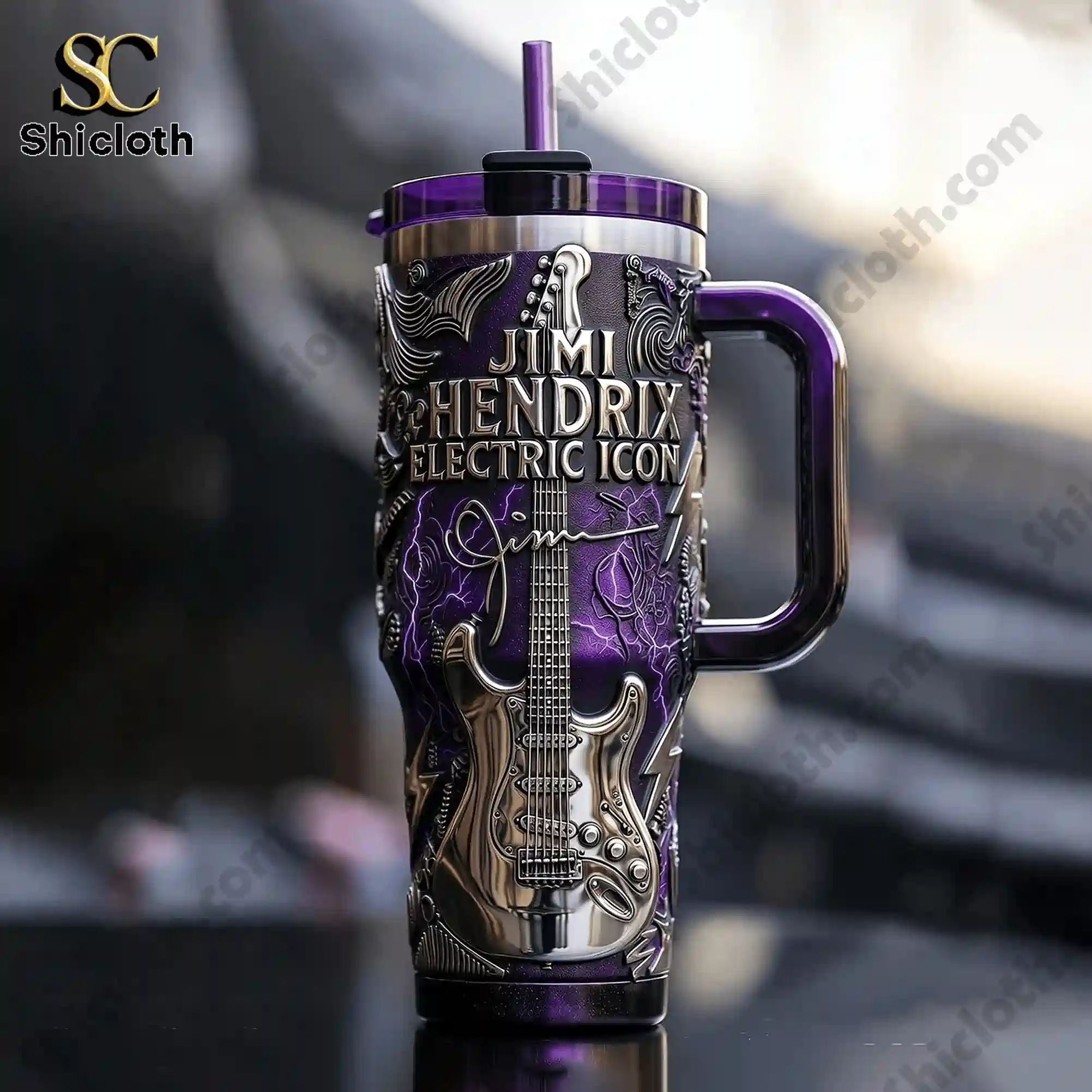 Jimi Hendrix Electric Icon 40oz Tumbler With Handle