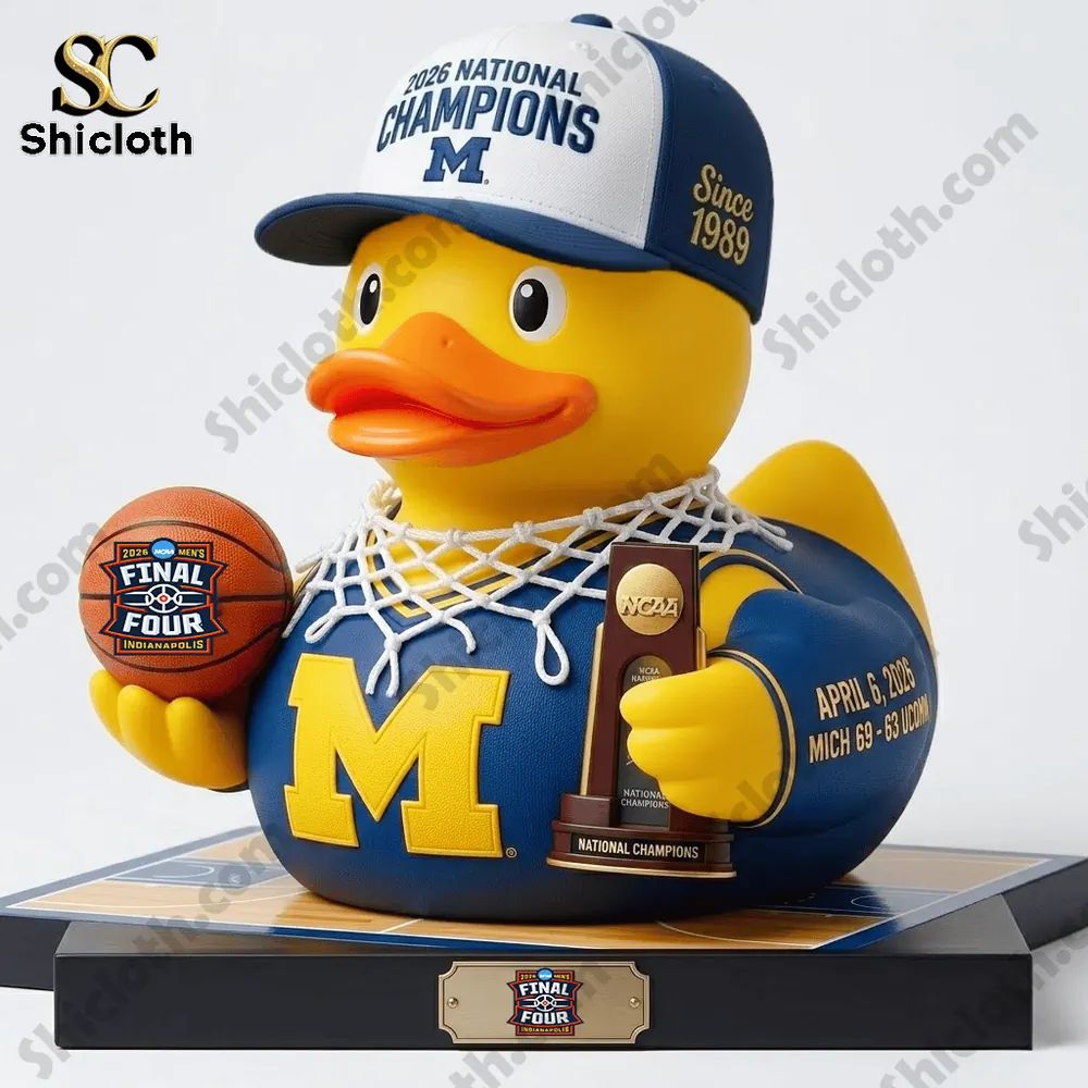 Michigan Wolverines 2026 NCAA Men’s Basketball National Champions Rubber Duck