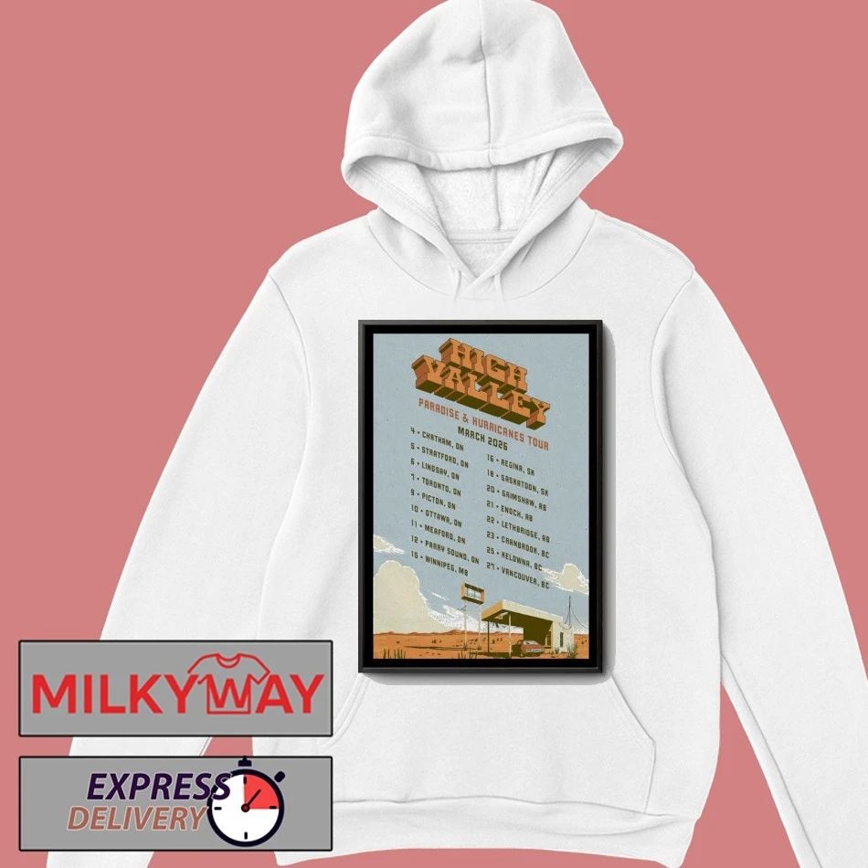 High Valley Paradise Hurricanes Tour March 2026 Poster shirt
