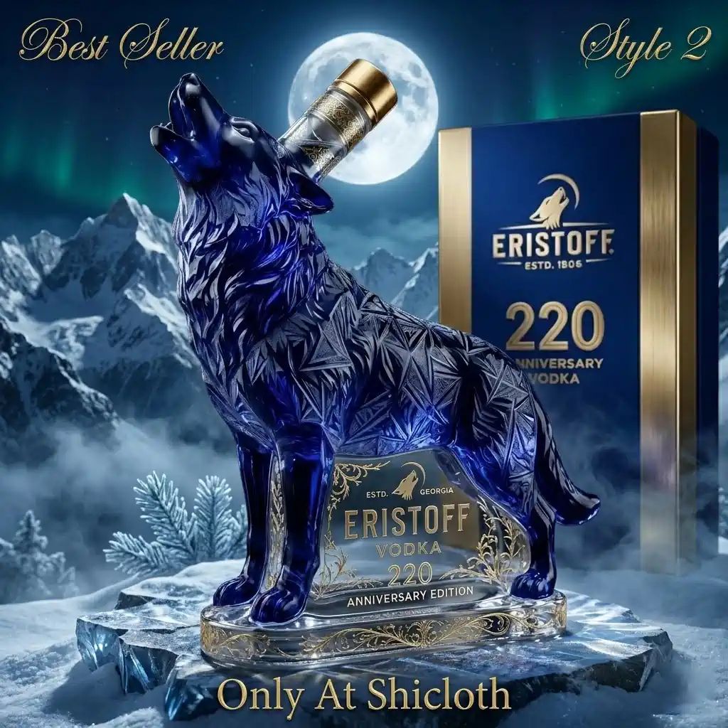Eristoff Vodka Wolf 220 Anniversary Whiskey Bottle