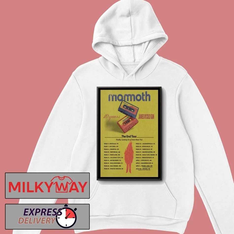 Poster Mamoth 10 Years The End Tour 2026 shirt