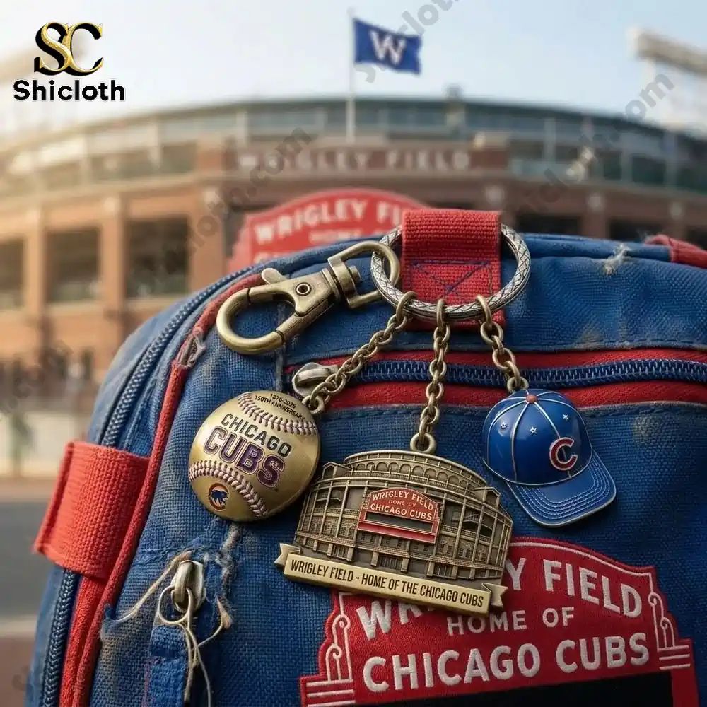 Chicago Cubs 150th Anniversary keychain