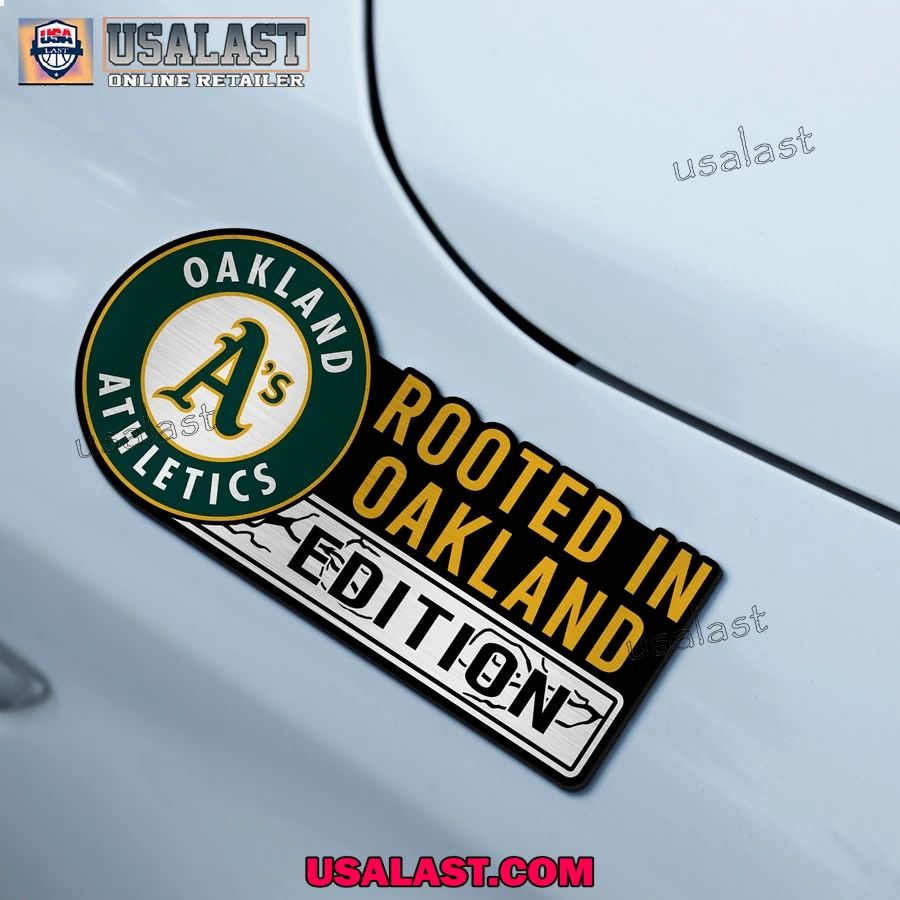 Athletics MLB Edition Engraved Car Name Badge