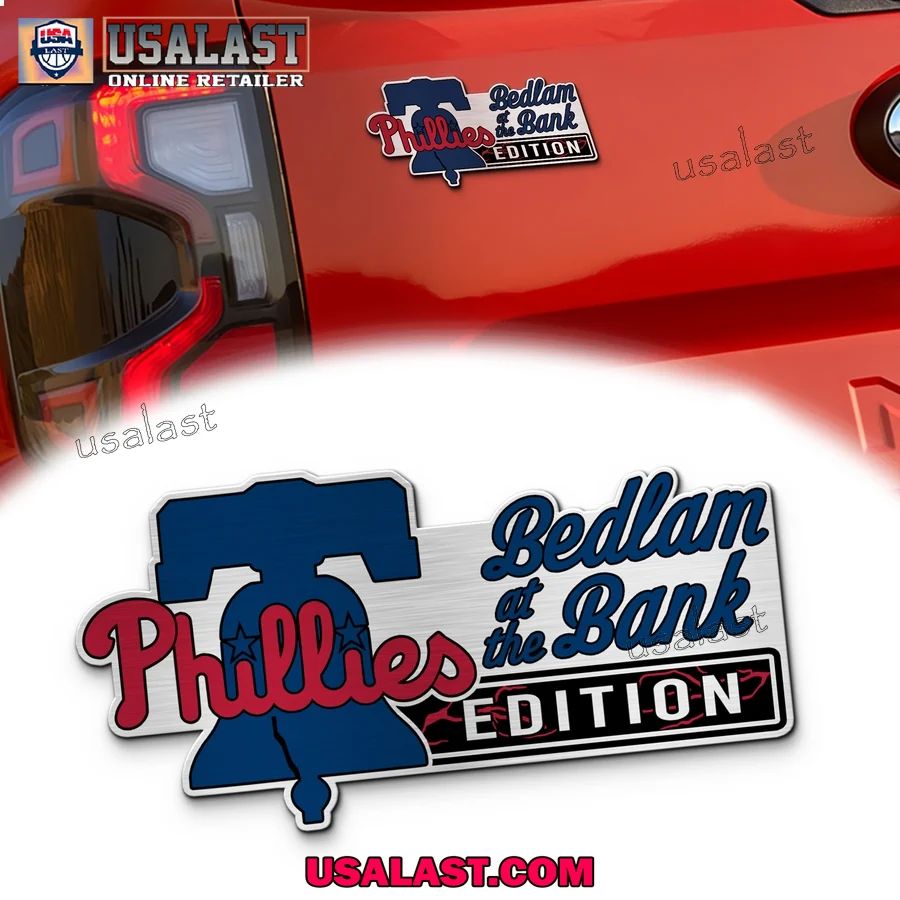 Philadelphia Phillies Edition Engraved Car Name Badge