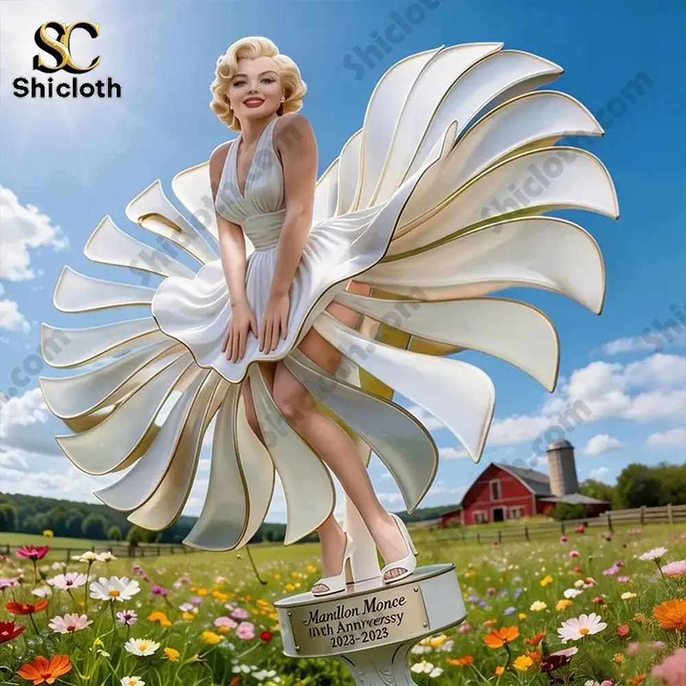 Marilyn Monroe 100th Anniversary Statue Wind Spinner For Garden