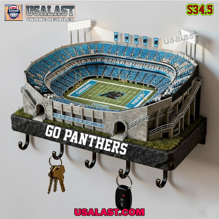 Carolina Panthers Sports Stadium Key Hooks, Key Holder