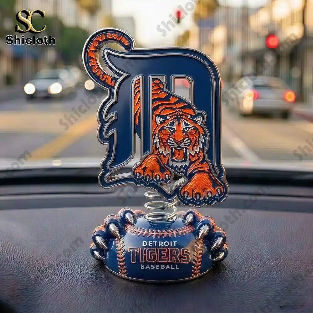 Detroit Tigers Spring Car Dashboard Bobblehead