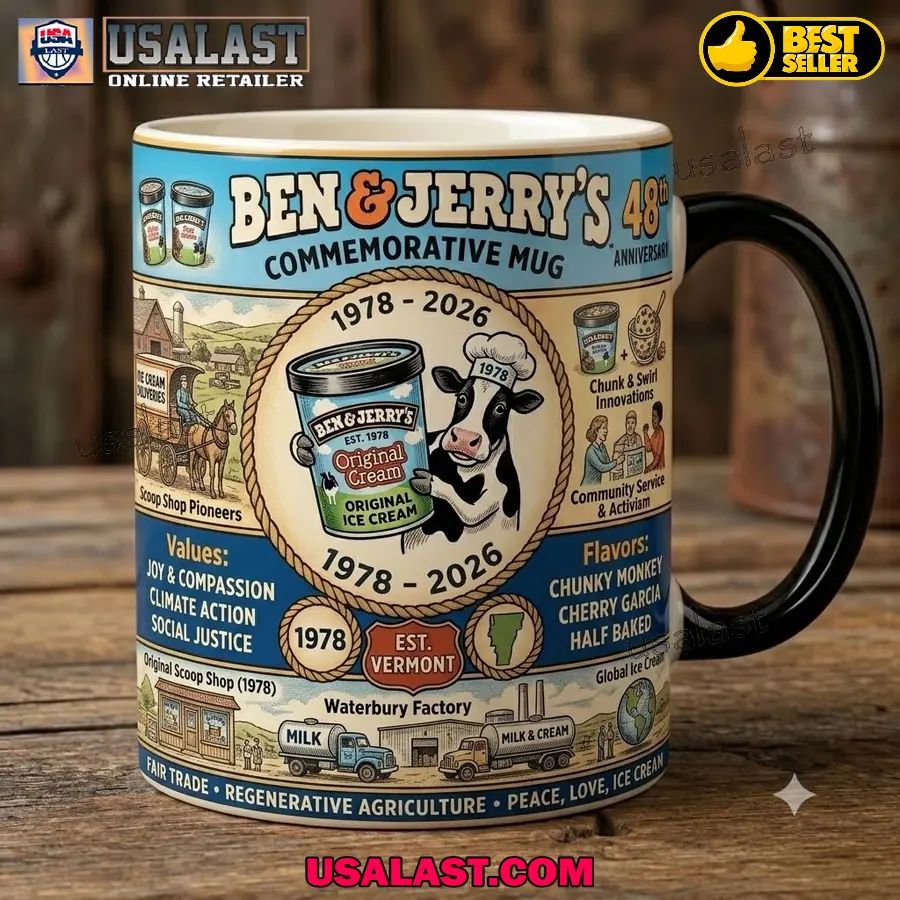 Ben & Jerry’s 48th Anniversary 1978-2026 Commemorative Mug