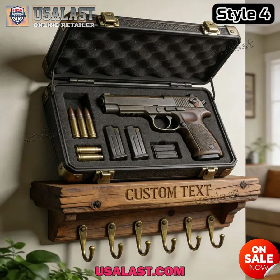 Personalized Handgun Case Wall Key Holder