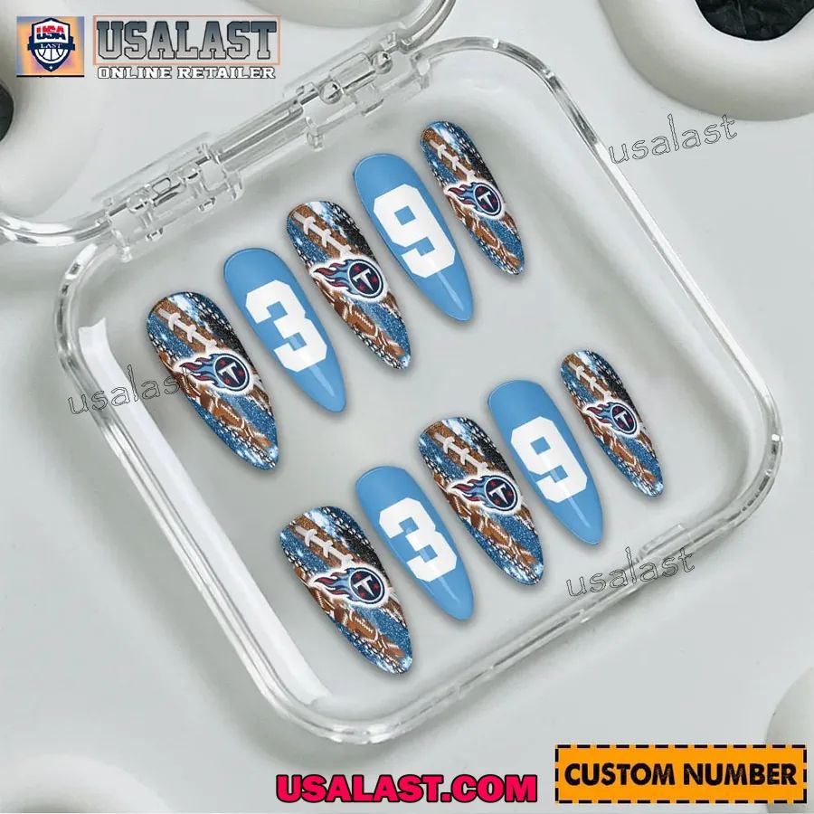 Personalized Tennessee Titans Acrylic Nails Box Set