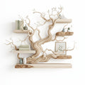 Tree Branch Bookshelf – Handmade Solid Wooden Wall Shelf