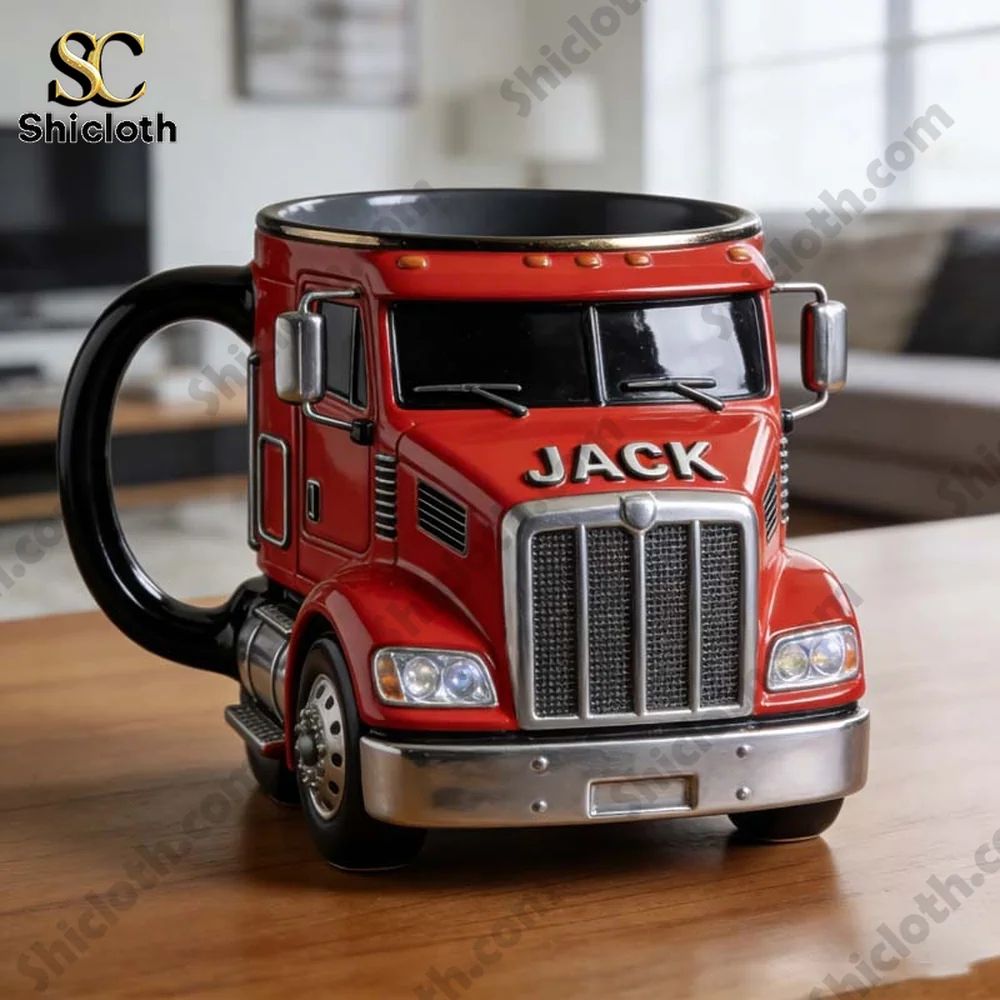 Personalized Semi-Truck Themed Mug