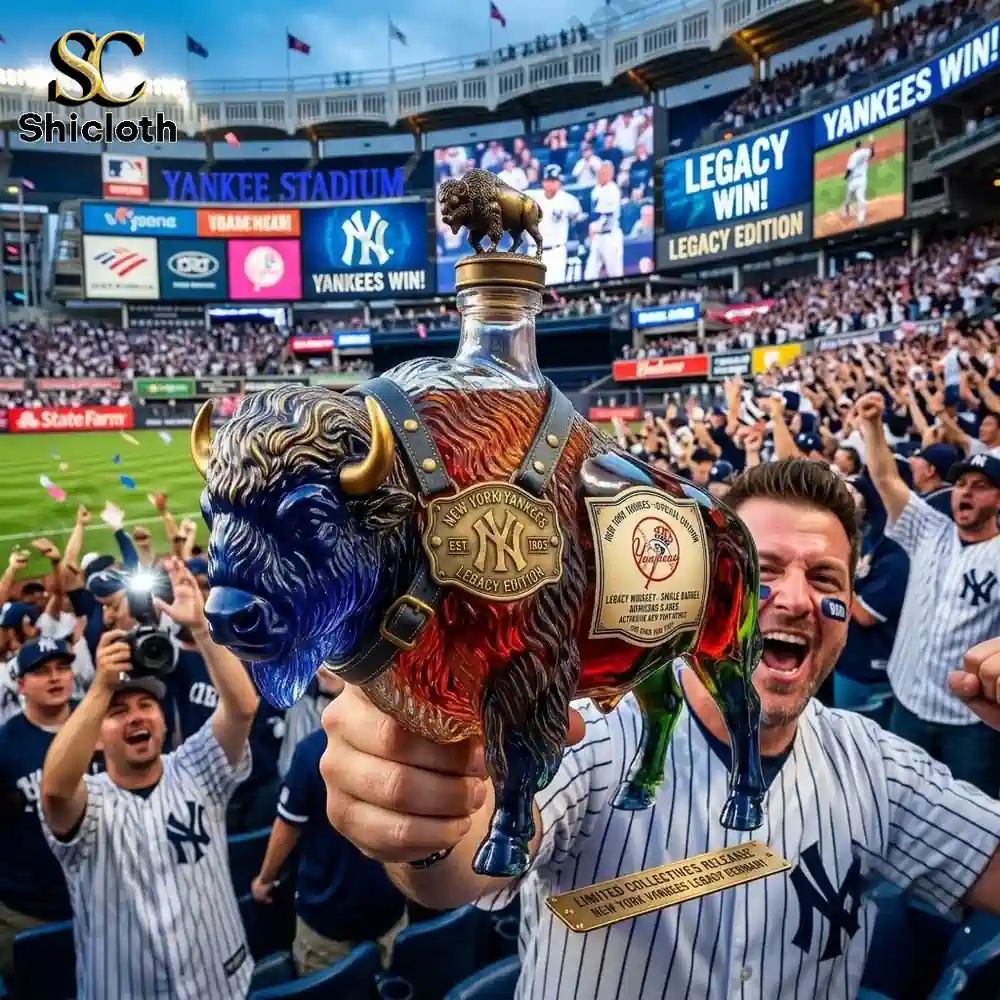 Bison Spirit BuffaloTrace x New York Yankees Limited Edition Whiskey Bottle