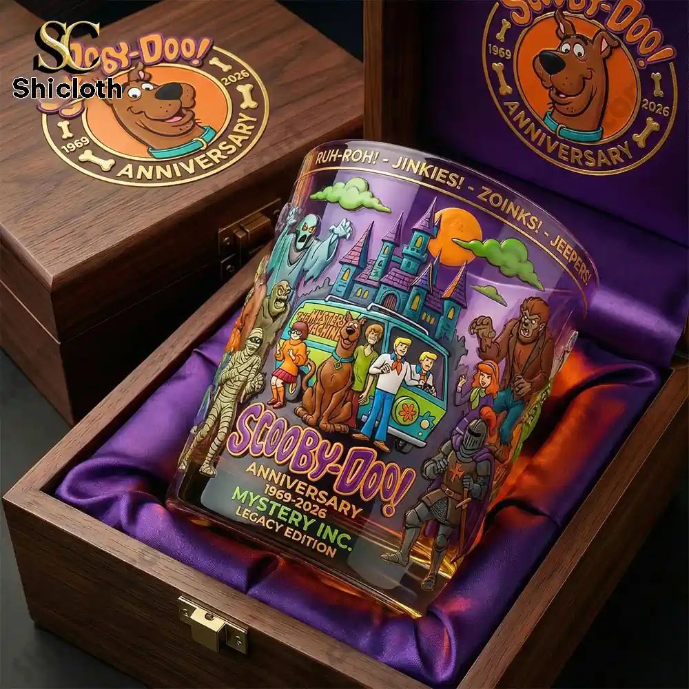 Scooby Doo Anniversary Mystery Inc Legacy Edition Collectors Whiskey Glass
