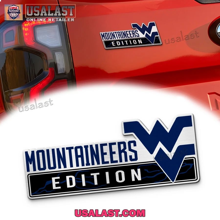 West Virginia Mountaineers Edition Custom 3D Car Badge Sticker