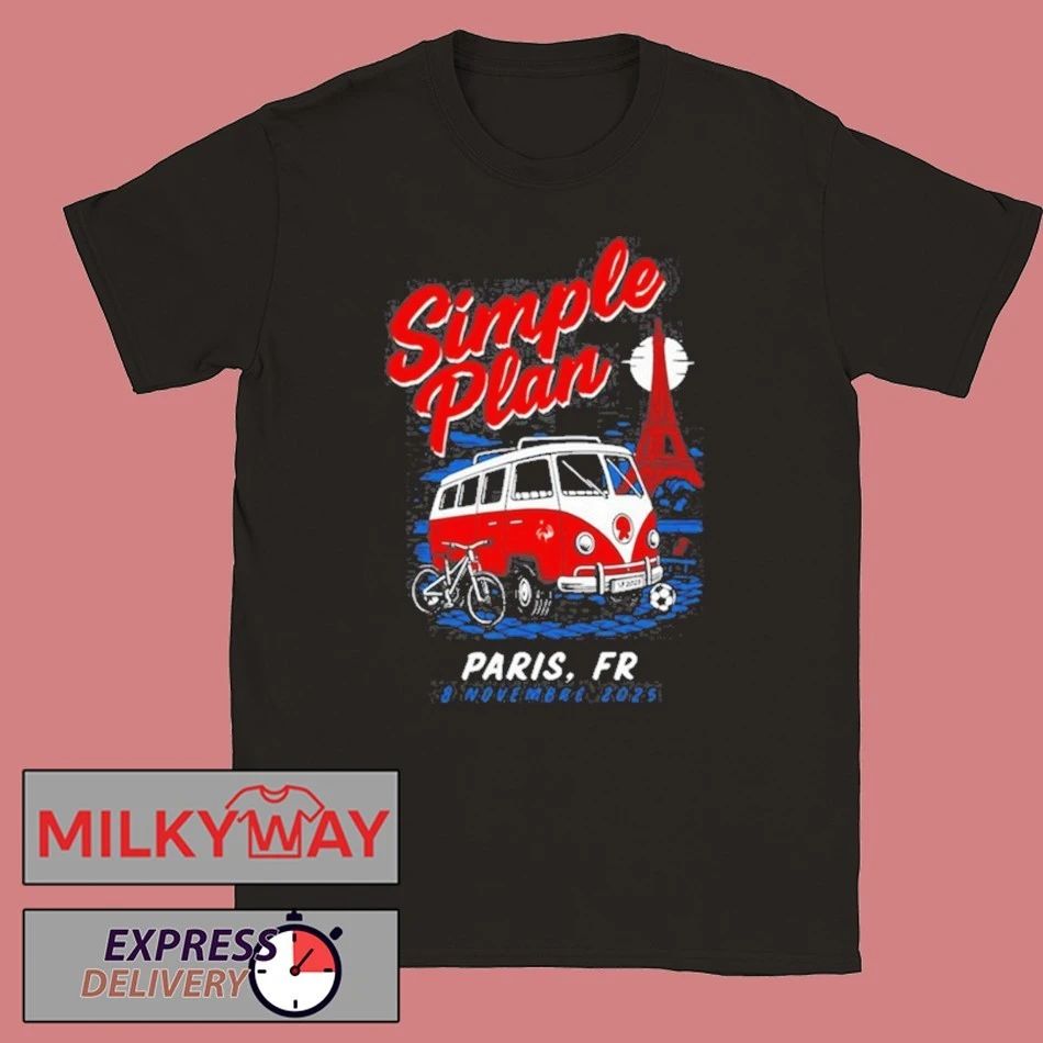 Simple Plan Paris La Défense Arena Tour 2025 Graphic T-Shirt