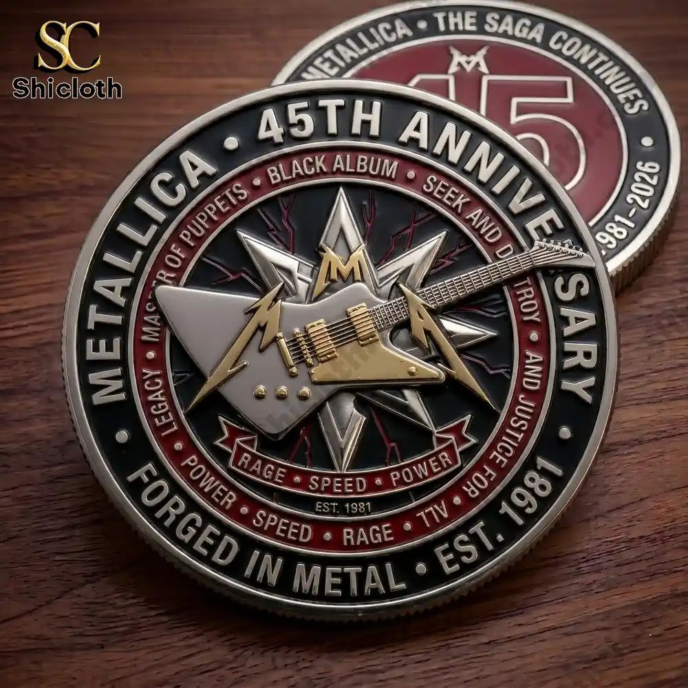 Metallica Heavy Metal Band 45th Anniversary Forged in Metal Coin