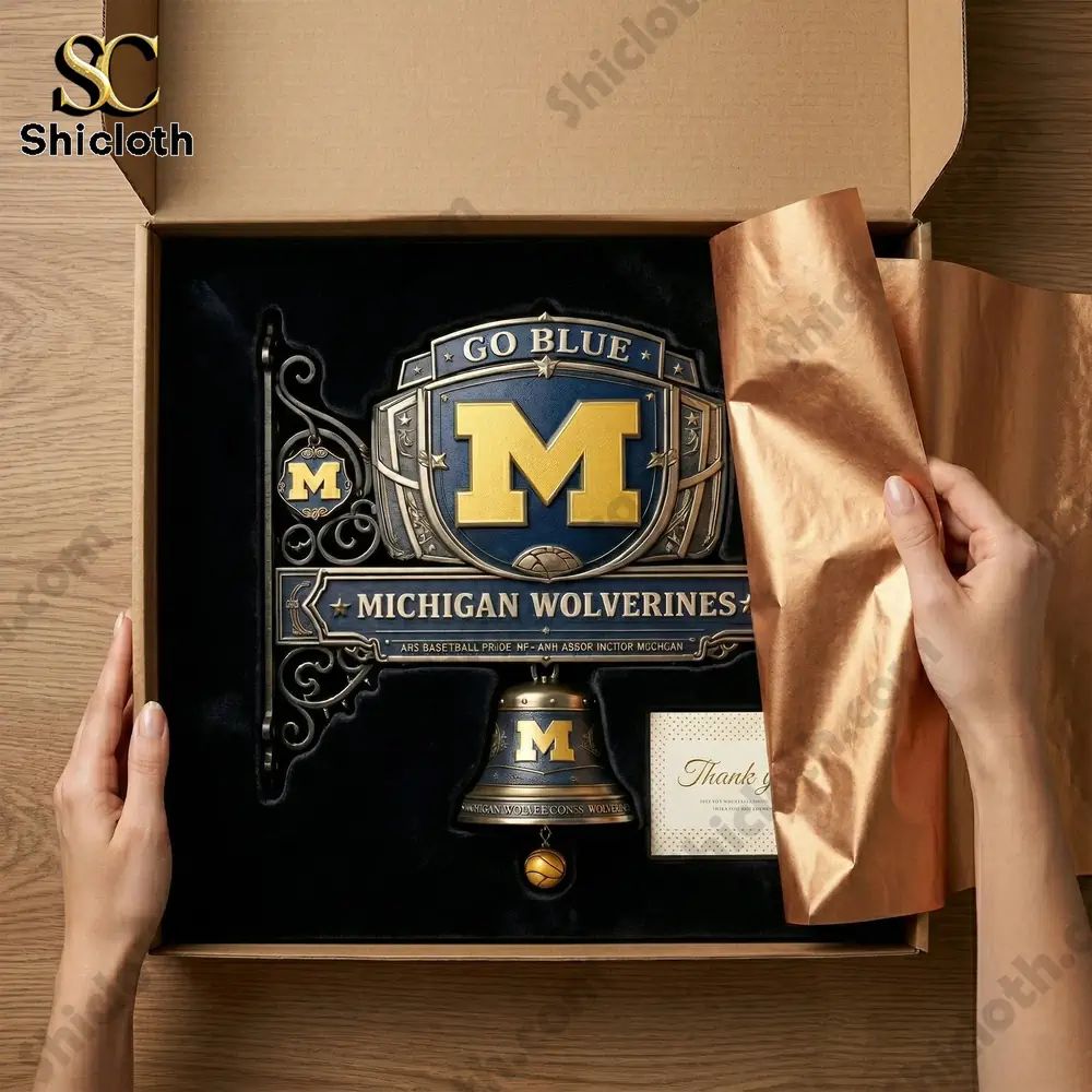 Michigan Wolverines NCAA Premium Wall Bell
