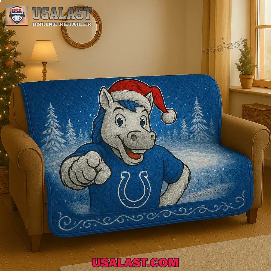 Indianapolis Colts Premium Christmas Fleece Blanket