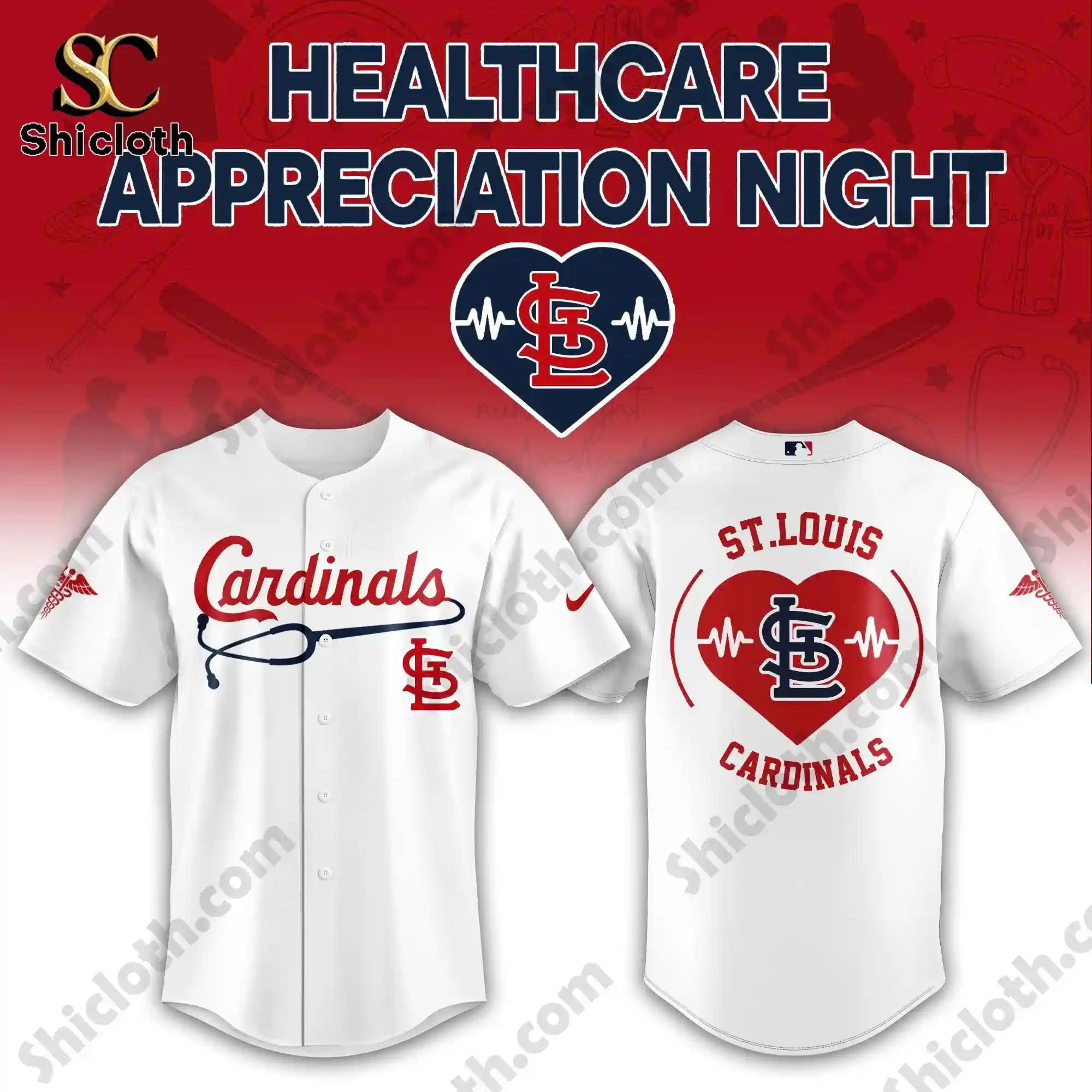 St.Louis Cardinals Healthcare Appreciation Night Limited Edition Jersey 2026