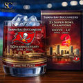 Tampa Bay Buccaneers 50th Anniversary Whiskey Glass