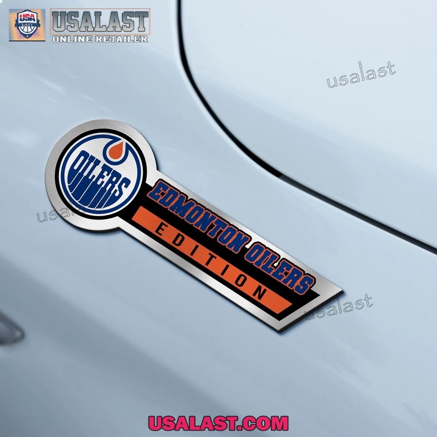 Edmonton Oilers Edition 3D Engraved Car Name Emblem