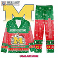 Michigan Wolverines Button Pajamas Set