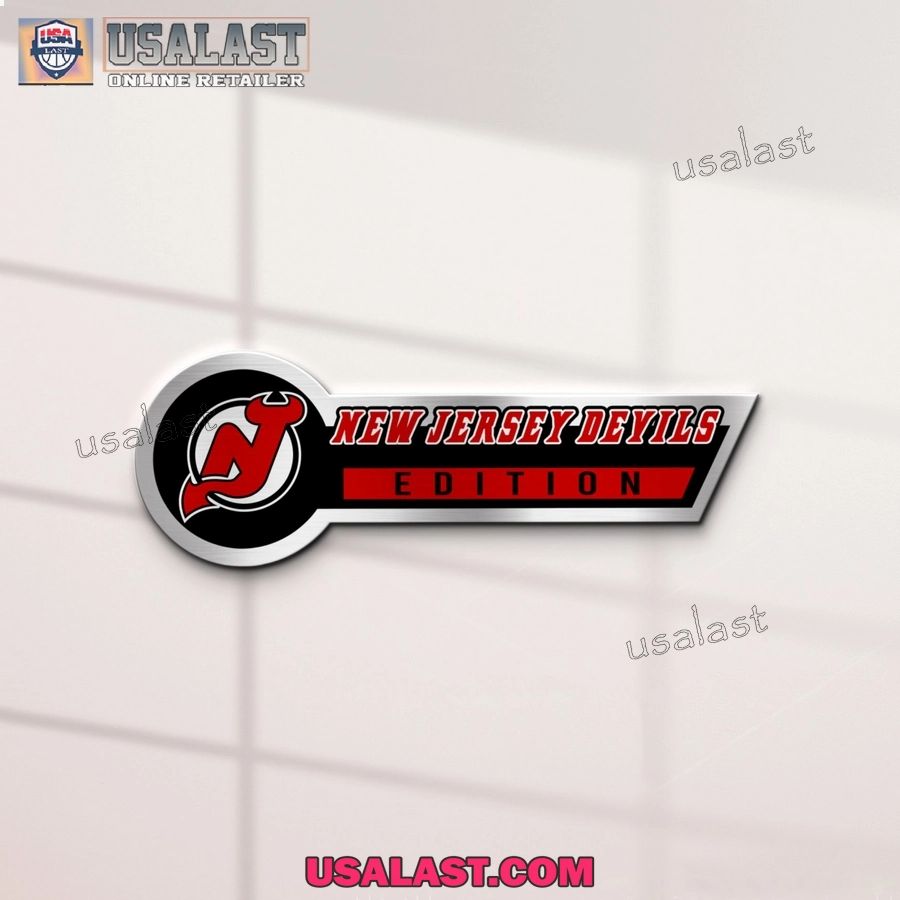 New Jersey Devils Edition 3D Engraved Car Name Emblem
