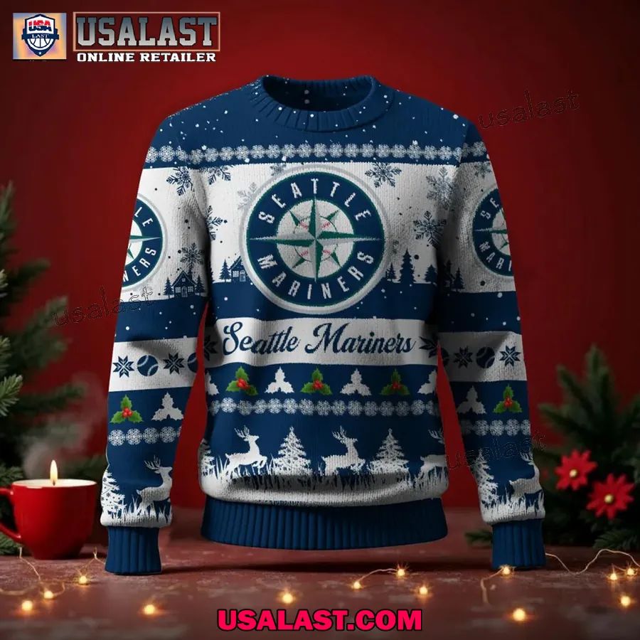 Seattle Mariners Ugly Christmas Sweater Jumper