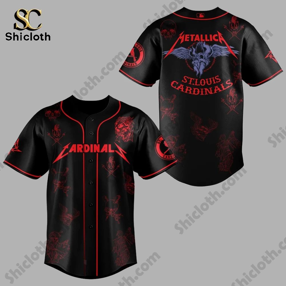 Metallica x St. Louis Cardinals M72 World Tour 2026 Jersey