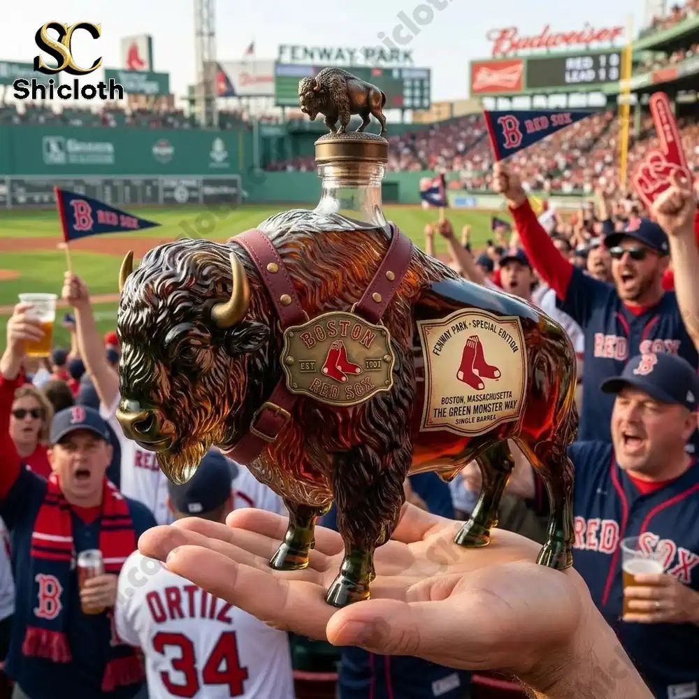 Bison Spirit BuffaloTrace x Boston Red Sox Limited Whiskey Bottle
