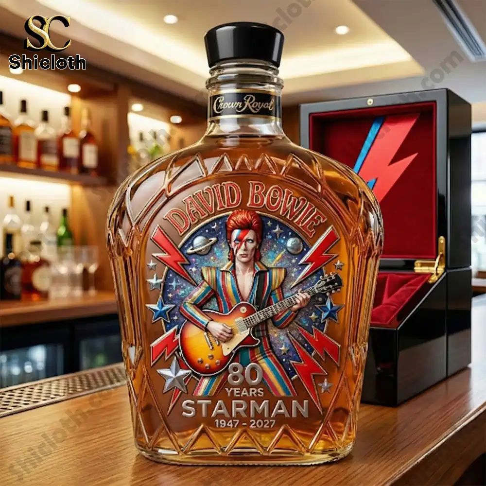 David Bowie 80Th Anniversary Starman Limited Edition Whiskey Bottle