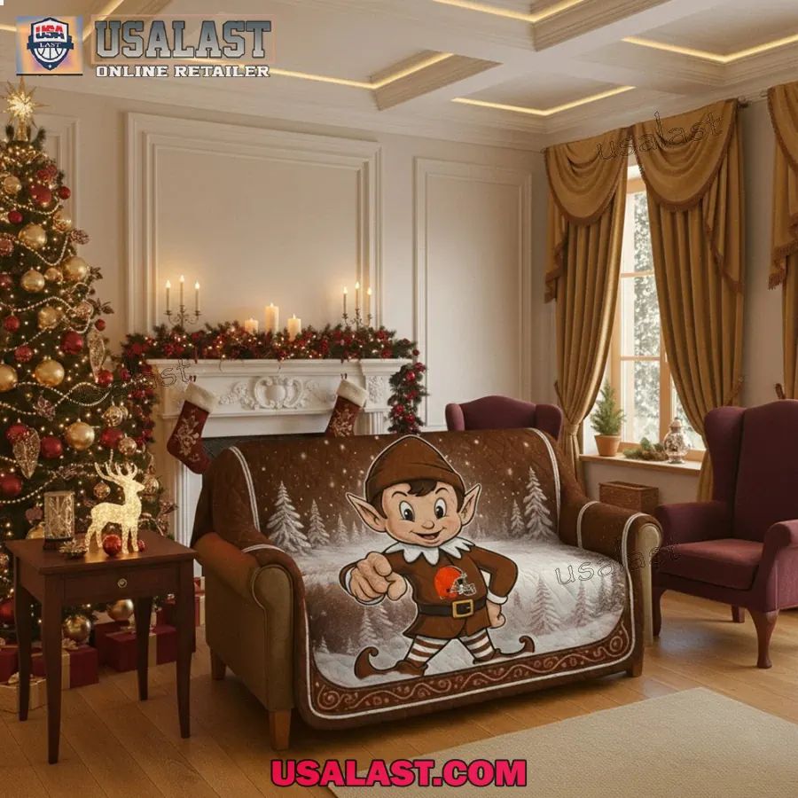 Cleveland Browns Premium Christmas Fleece Blanket