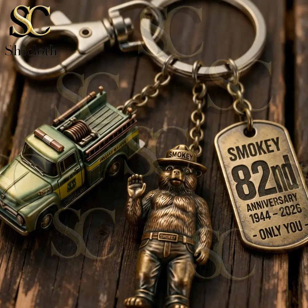 Smokey Bear 82nd Anniversary Commemorative Keychain