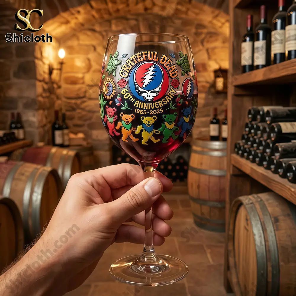 Grateful Dead 60th Anniversary Commemorative Glass Goblet