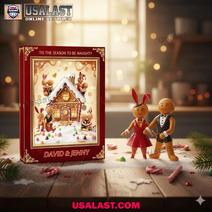 Personalized Gingerbread Couple Christmas Advent Calendar