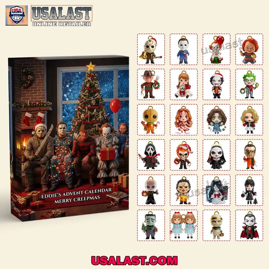 Personalized Horror Characters Advent Calendar Merry Creepmas