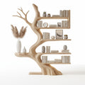 Handcrafted Driftwood Tree Branch Corner Shelf – Floating Mid-Century Bookcase, Custom Rustic Wall-Mounted Home Decor