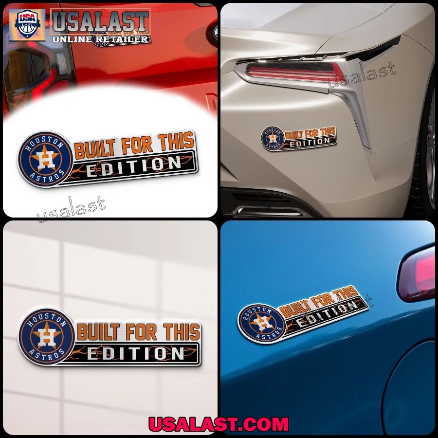 Houston Astros Edition Engraved Car Name Badge