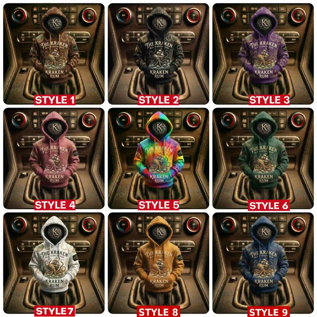 The Kraken Rum Edition 3d Octopus Car Gear Shifts Hoodies
