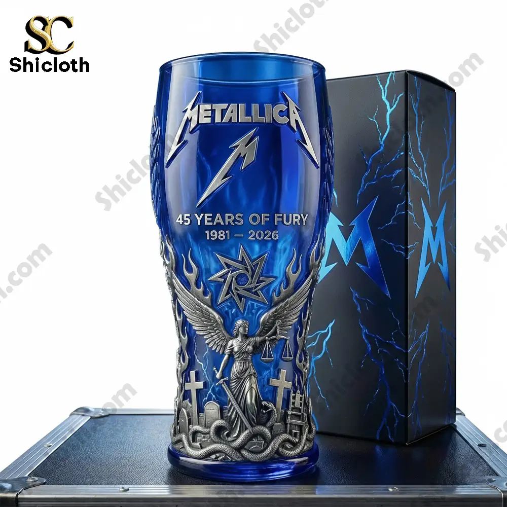 Metallica 45 Years Of Fury Collectible Collector Beer Glass 2026