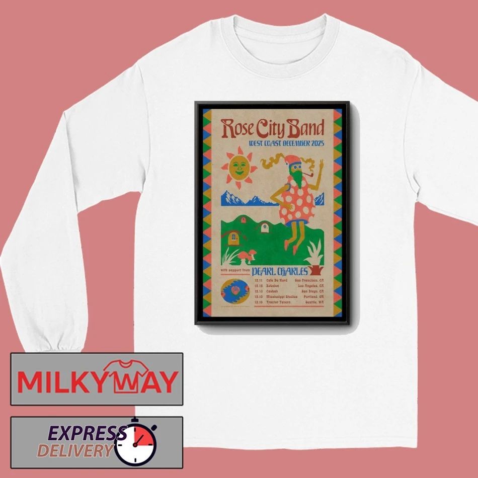 Poster Rose City Band 2025 West Coast December Tour shirt